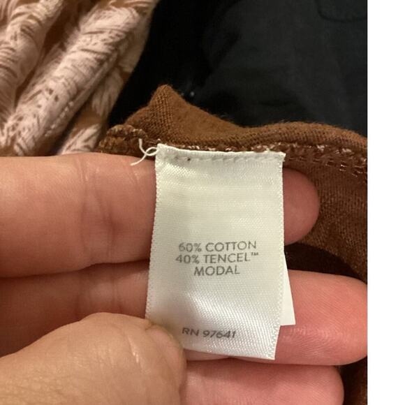 J.Jill Womens Sleeveless Dress Plus Size 3X Brown Tropical Boho Beachy Cotton - Picture 8 of 9